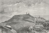 MONT AUXOIS. & statue of Vercingetorix c1885 old antique vintage print picture