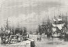 FRANCE. Le Havre c1885 old antique vintage print picture