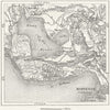 FRANCE. Etang de Berre, sketch map c1885 old antique vintage plan chart