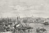 MARSEILLES. port & Notre-Dame de La Garde c1885 old antique print picture