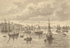 FRANCE. Nantes c1885 old antique vintage print picture