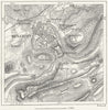 FRANCE. Besancon, sketch map c1885 old antique vintage plan chart