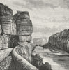 FRANCE. Defile of Ardeche, Ruoms c1885 old antique vintage print picture