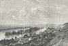 FRANCE. Rouen, from Bon-Secours c1885 old antique vintage print picture