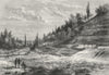 FRANCE. Perte Du Rhone at Bellegarde c1885 old antique vintage print picture