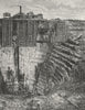 FRANCE. Slate Quarries Angers c1885 old antique vintage print picture