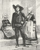 FRANCE. Breton Peasants c1885 old antique vintage print picture
