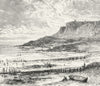 FRANCE. Cape de Heve c1885 old antique vintage print picture