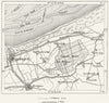 FRANCE. Moeres of Dunkirk, sketch map c1885 old antique vintage plan chart