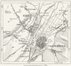 FRANCE. Valenciennes, sketch map c1885 old antique vintage plan chart