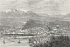 AUSTRIA. Salzburg, Kapuzinerberg c1885 old antique vintage print picture
