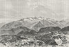 SPAIN. Maladetta, from peak of Posets c1885 old antique vintage print picture
