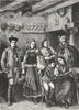 HUNGARY. Types & Costumes of c1885 old antique vintage print picture