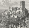 FRANCE. Ruins, St Ulrich, Ribeauvillé c1885 old antique vintage print picture