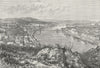 HUNGARY. Budapest, Gellerthegy c1885 old antique vintage print picture