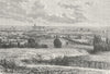 POLAND. Kraków c1885 old antique vintage print picture