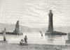 GERMANY. Entry to Lindau c1885 old antique vintage print picture