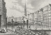 GERMANY. Hamburg(Church St Catherine) c1885 old antique vintage print picture