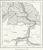 BELGIUM. Lower Schelde 11th C Stessels, sketch map c1885 old antique chart
