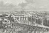 LUXEMBOURG. Luxemburg, from Fort Dumoulin c1885 old antique print picture