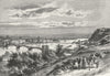 GERMANY. Coblenz & Ehrenbreitstein c1885 old antique vintage print picture