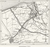 BELGIUM. Brugge & Zwyn, sketch map c1885 old antique vintage plan chart