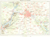 GERMANY. Berlin area c1885 old antique vintage map plan chart