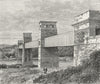 WALES. Britannia Tubular bridge, Menai Strait c1885 old antique print picture