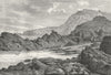 DEVON. Rocks at Ilfracombe c1885 old antique vintage print picture