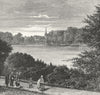 LONDON. Hyde Park & Serpentine c1885 old antique vintage print picture