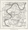 LONDON. Kew & Richmond, sketch map c1885 old antique vintage plan chart