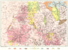 CENTRAL FRANCE. Volcanoes of, Geological c1885 old antique map plan chart