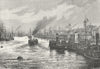 SCOTLAND. Glasgow c1885 old antique vintage print picture