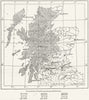 SCOTLAND. Linguistic to E Ravenstein, sketch map c1885 old antique chart