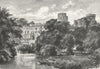 WARCS. Warwick Castle c1885 old antique vintage print picture