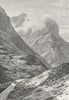 SCOTLAND. Pass of Glencoe c1885 old antique vintage print picture