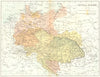 EUROPE. Central c1885 old antique vintage map plan chart