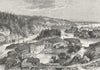 SWEDEN. Falls of Trollhattan c1885 old antique vintage print picture