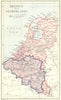 BELGIUM. & Netherlands c1885 old antique vintage map plan chart