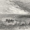 EURASIA. Dnieper Steppes c1885 old antique vintage print picture