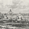 FINLAND. Helsinki c1885 old antique vintage print picture