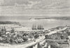 UKRAINE. Bay of Sevastopol c1885 old antique vintage print picture