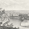 LITHUANIA. Vilna. View Snipiski Suburb c1885 old antique vintage print picture