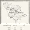 VOLHYNIA. Jews, Podolia Kiev Tchubinskiy, sketch map c1885 old antique