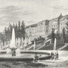 ST PETERSBURG. Imperial Palace of Peterhof c1885 old antique print picture