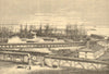 UKRAINE. Odessa c1885 old antique vintage print picture