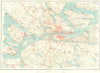 SWEDEN. Stockholm & area c1885 old antique vintage map plan chart
