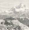 ASIA. Mount Everest c1885 old antique vintage print picture
