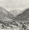 GEORGIA. Passanaur, Tblisi-Vladikavkaz route c1885 old antique print picture
