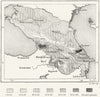 CAUCASUS. Density population 1873, sketch map c1885 old antique plan chart